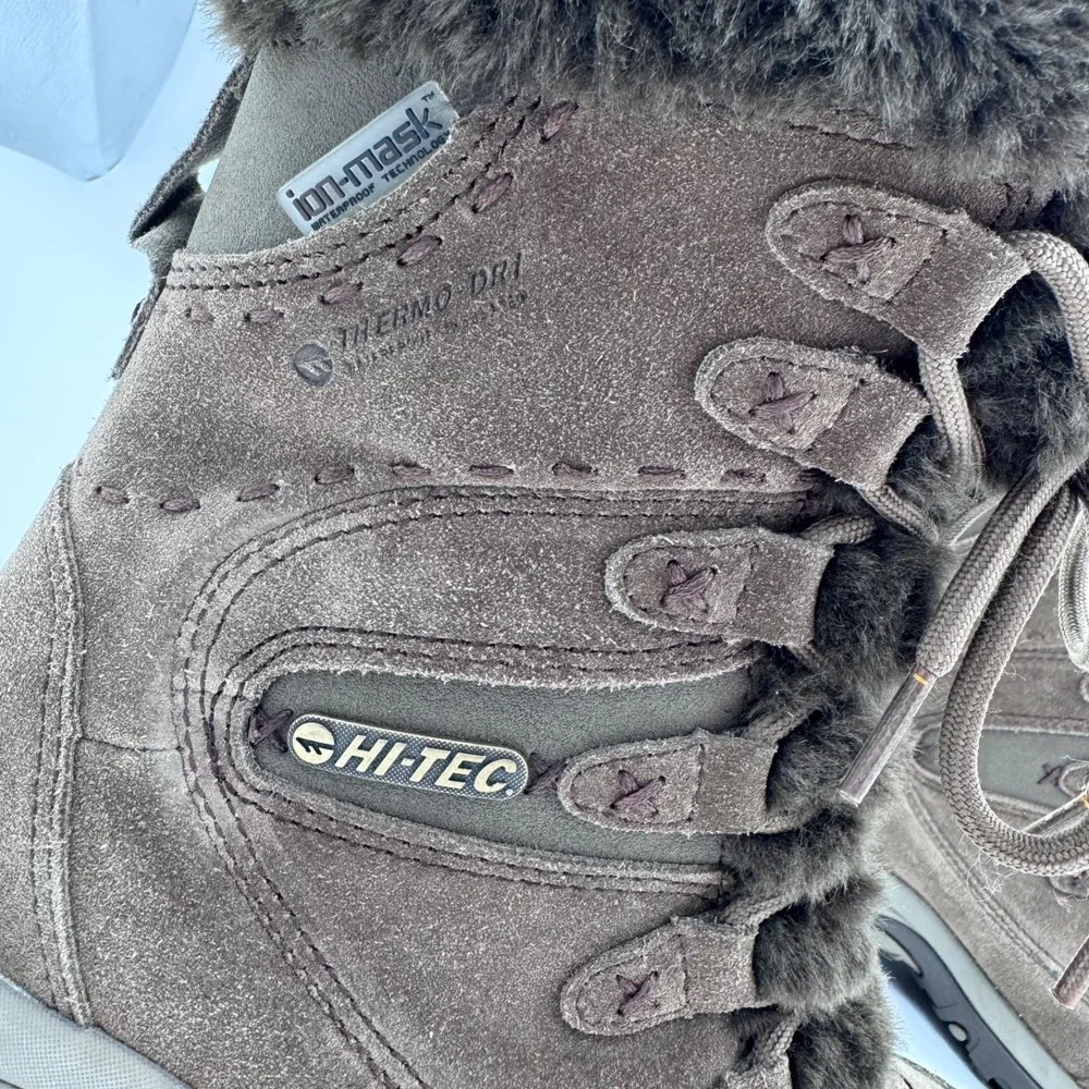 Hi-Tec St Moritz 200‎ Womens Brown Suede Waterproof Insulated Winter Snow Boots